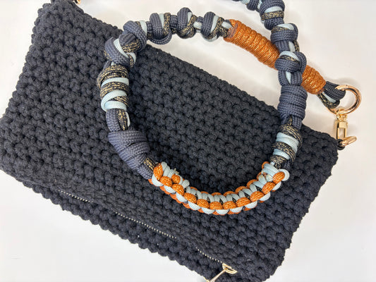 Roberta Crochet Bag Clutch Black