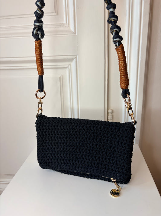 Roberta Crochet Bag Clutch Black