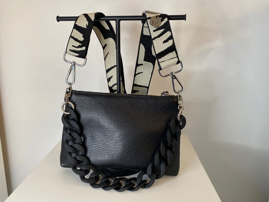 Kleine Anna Black - Leaves Motiv Strap