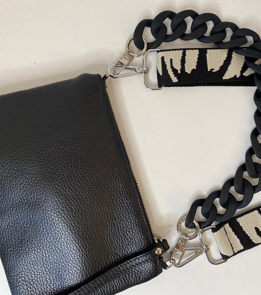 Kleine Anna Black - Leaves Motiv Strap