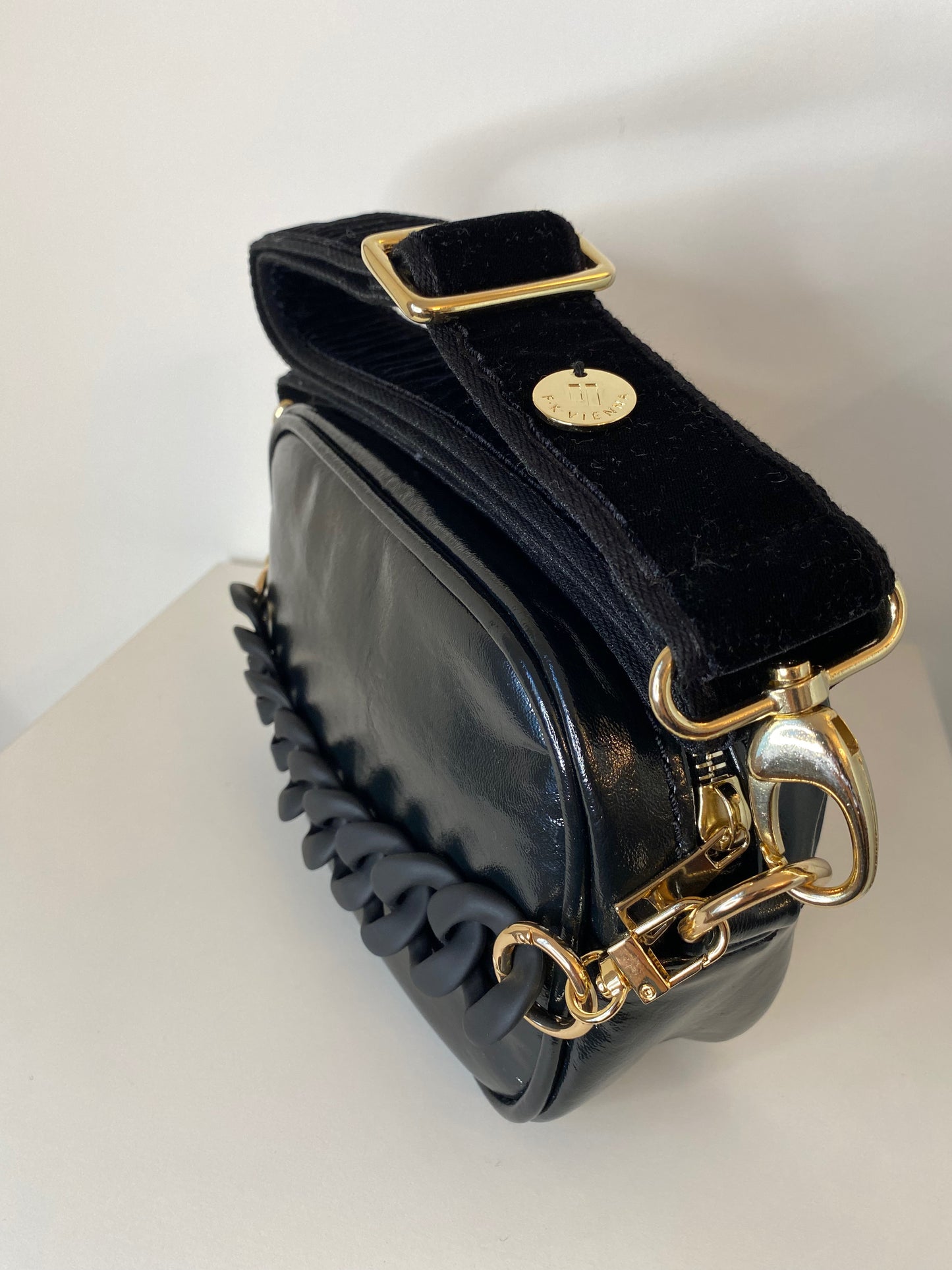 F-Bag Small Black-Dark Green Shiny