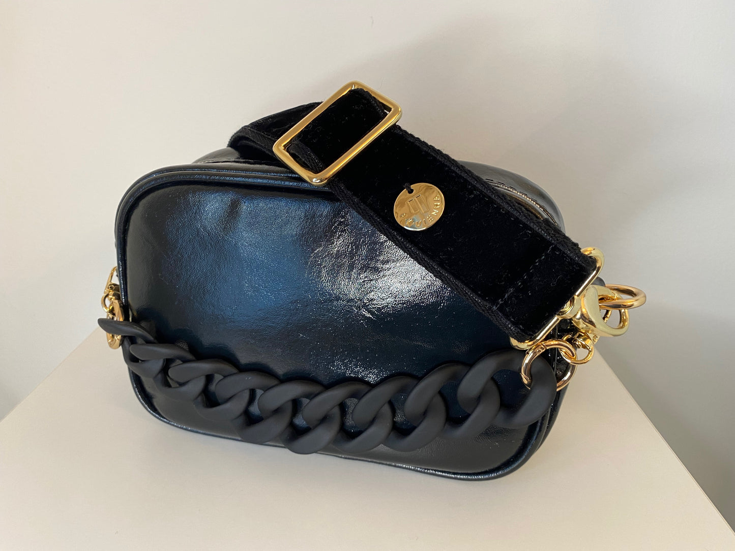 F-Bag Small Black-Dark Green Shiny