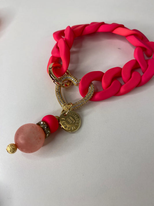 Bracelet Celine Charm Neon Pink