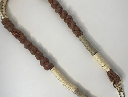 Shoulderstrap Macrame Brown-Ivory