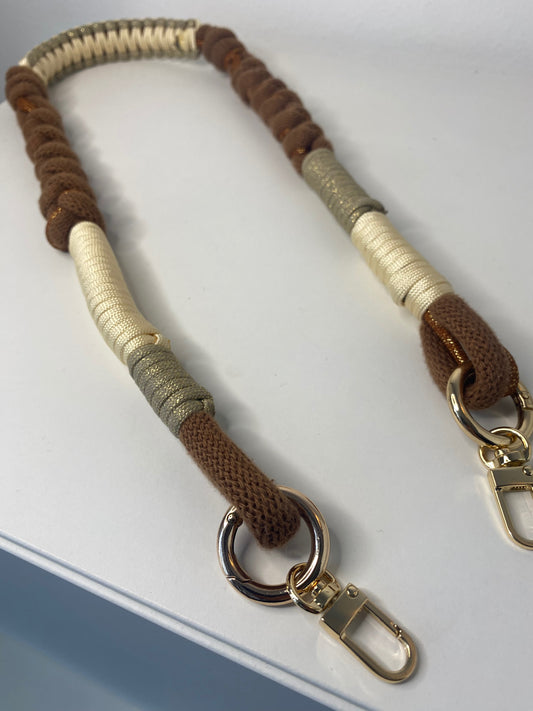 Shoulderstrap Macrame Brown-Ivory