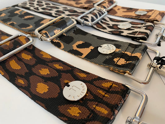 Shoulder Strap Bag Leopard brown / Silver Hardware