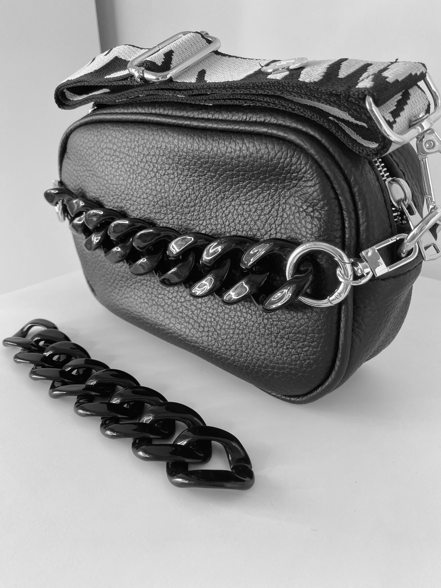 F-BAG Small Violet-Black-White