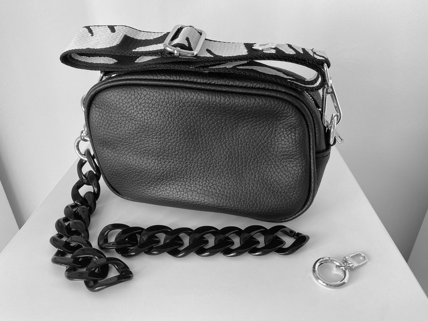 F-Bag Small Silver Croco
