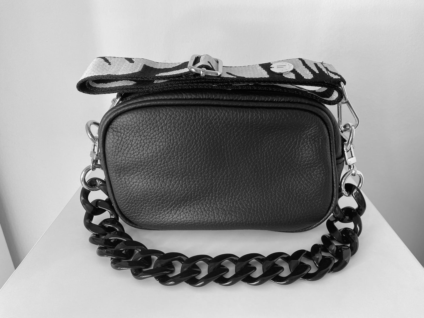 F-Bag Small Silver Croco