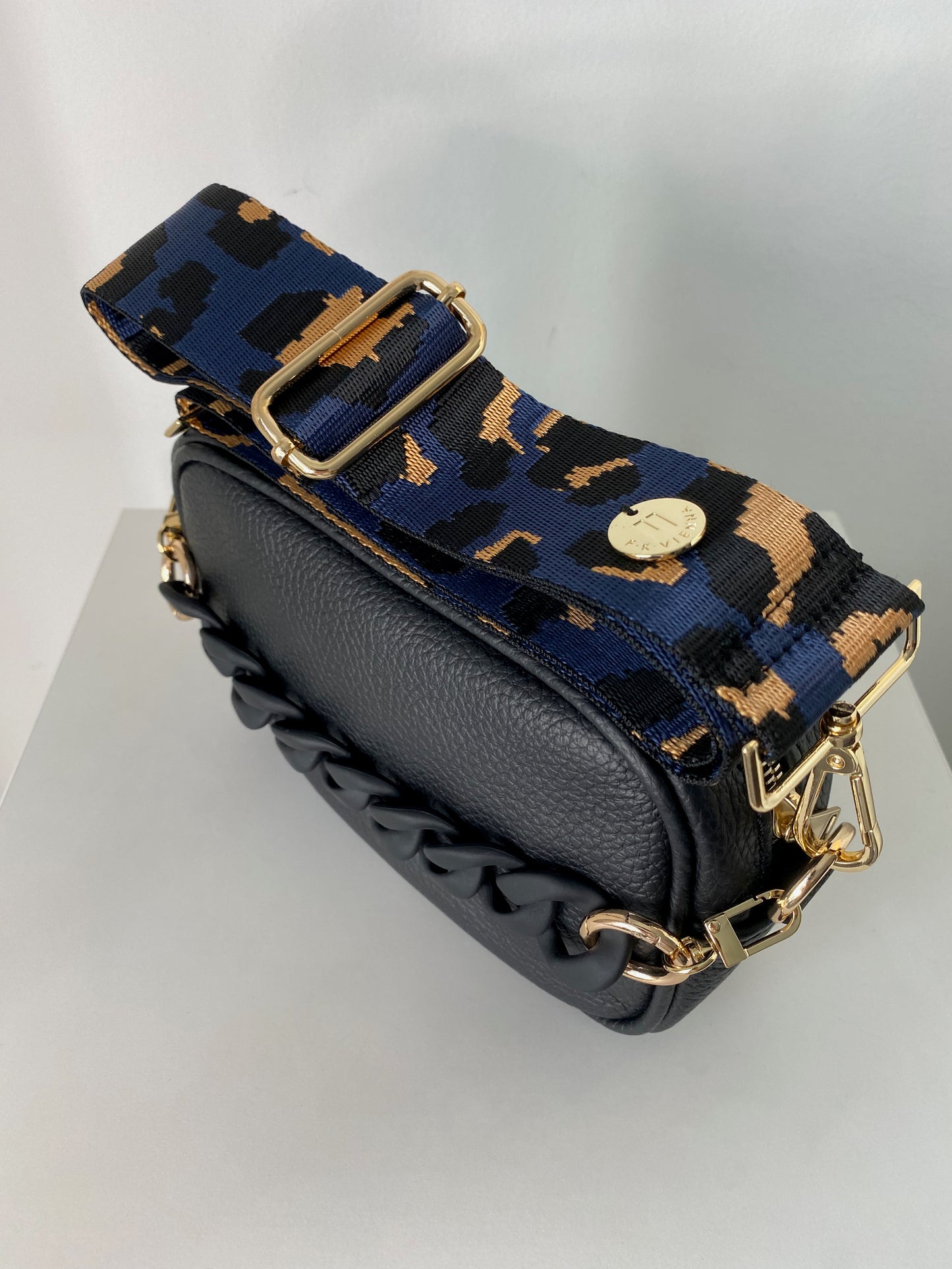 F-Bag Small Black California - Leopard