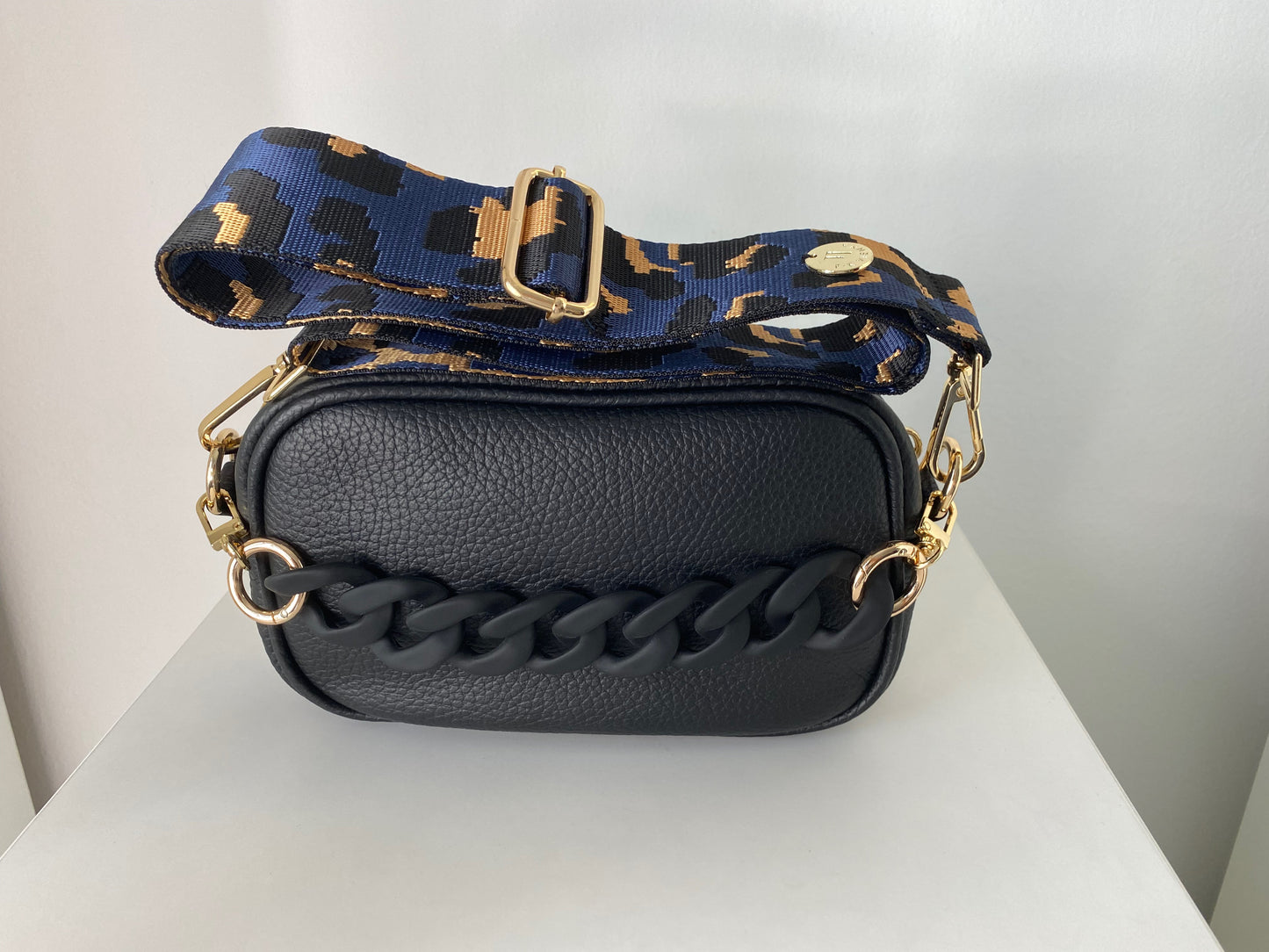 F-Bag Small Black California - Leopard