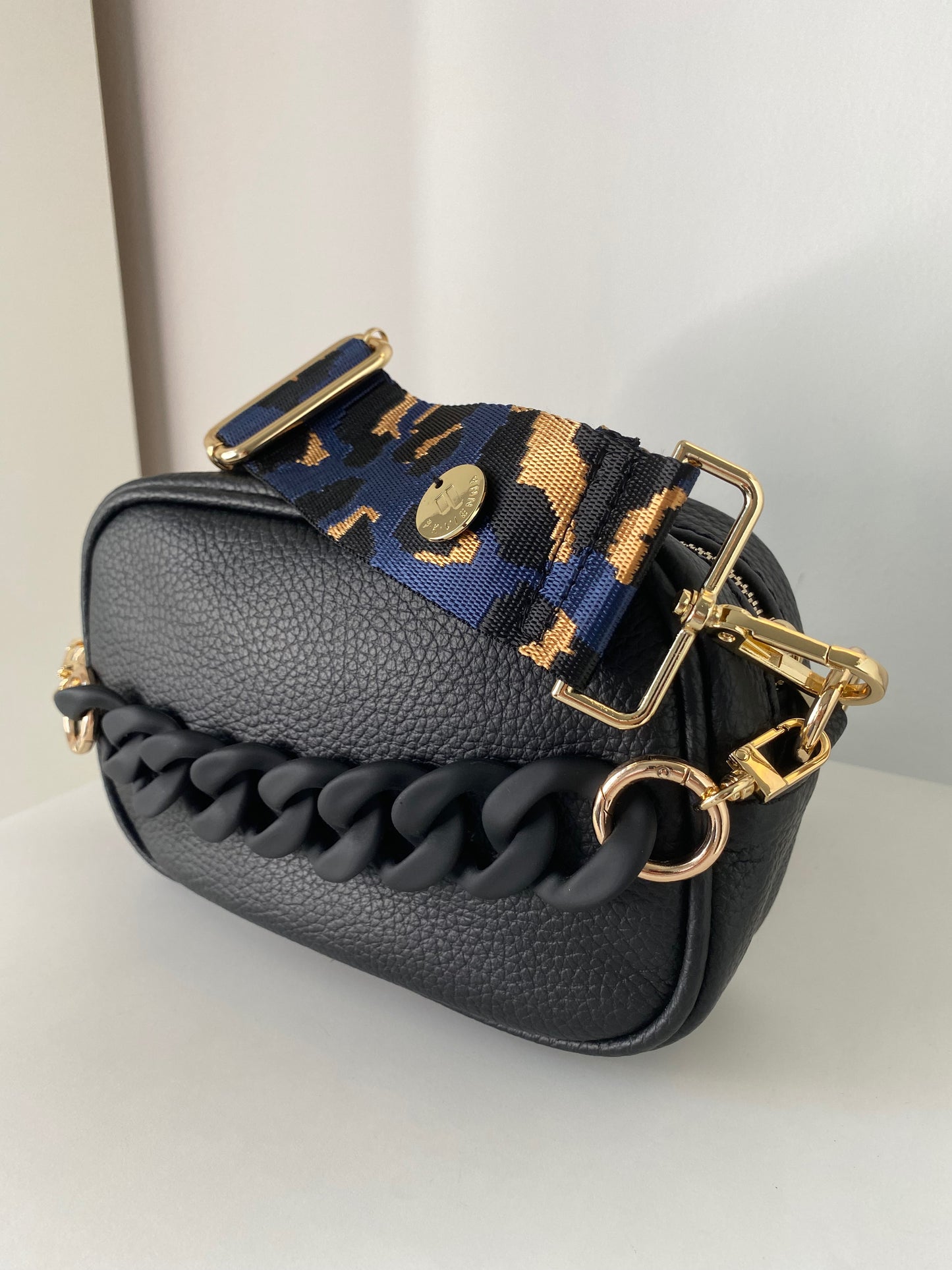 F-Bag Small Black California - Leopard