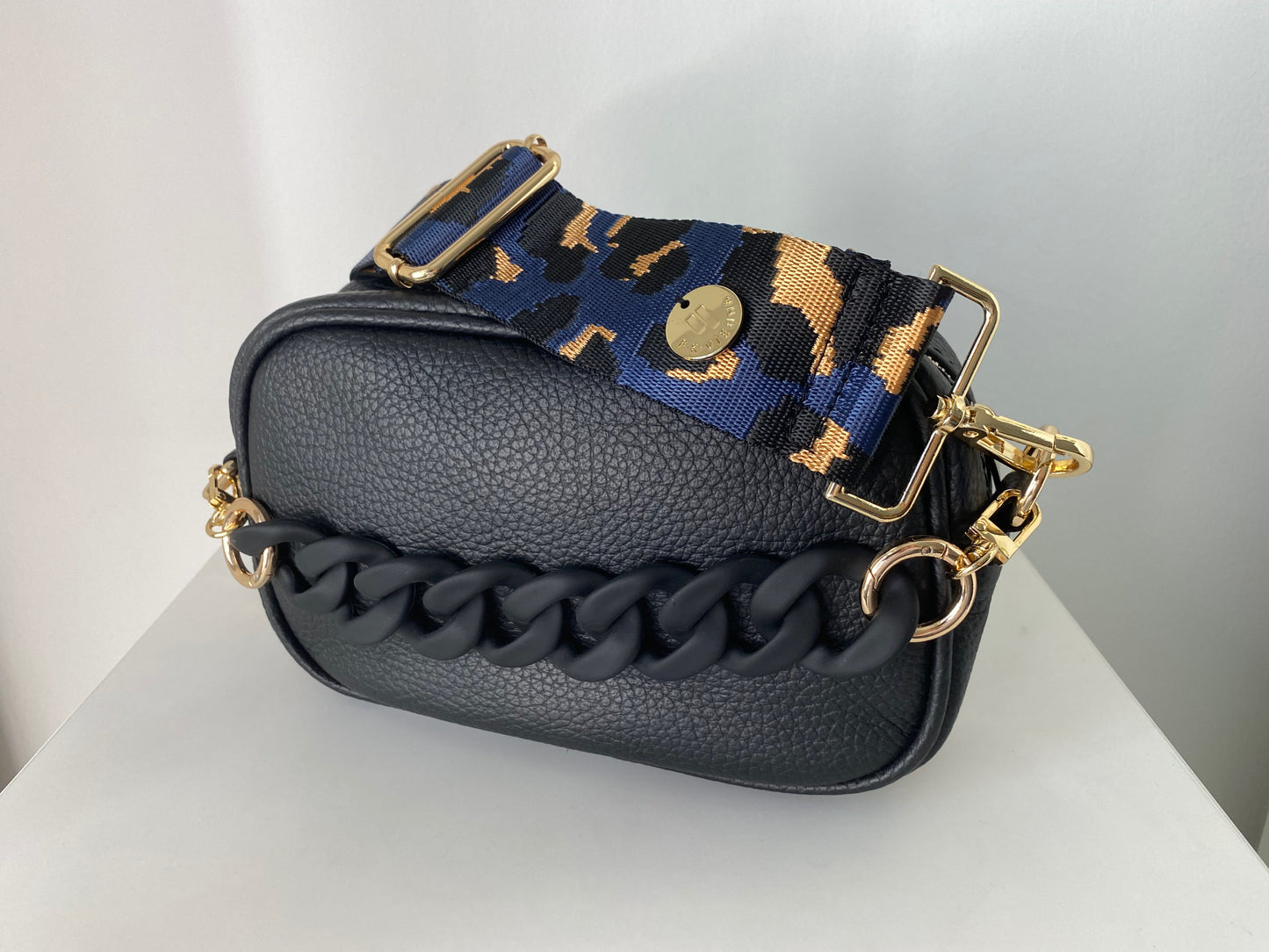 F-Bag Small Black California - Leopard