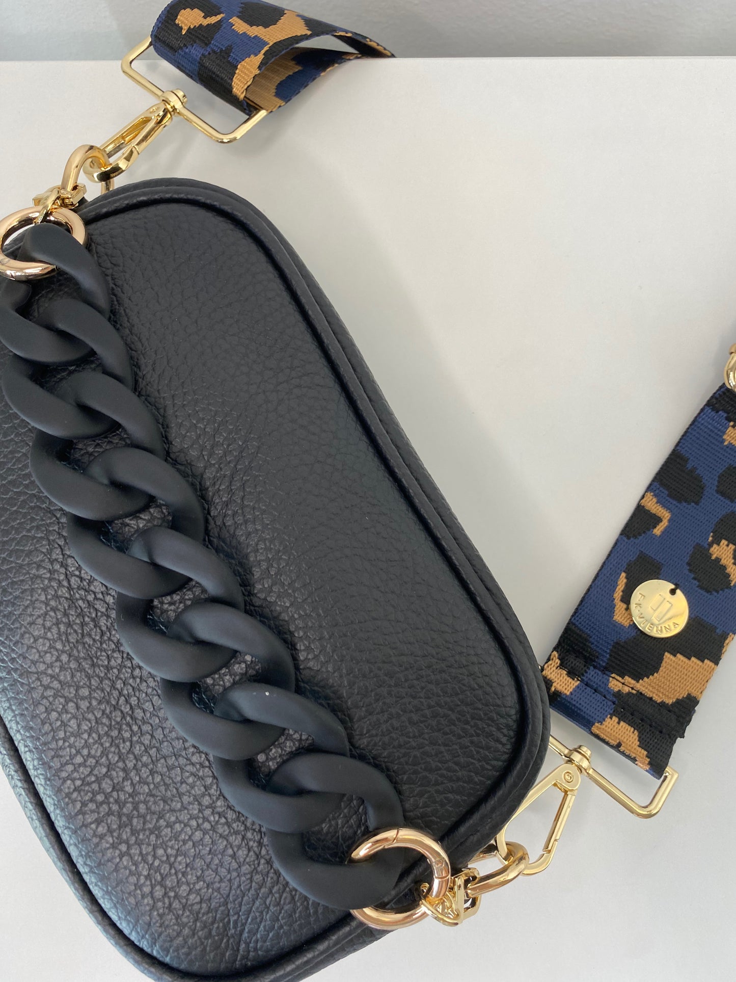 F-Bag Small Black California - Leopard