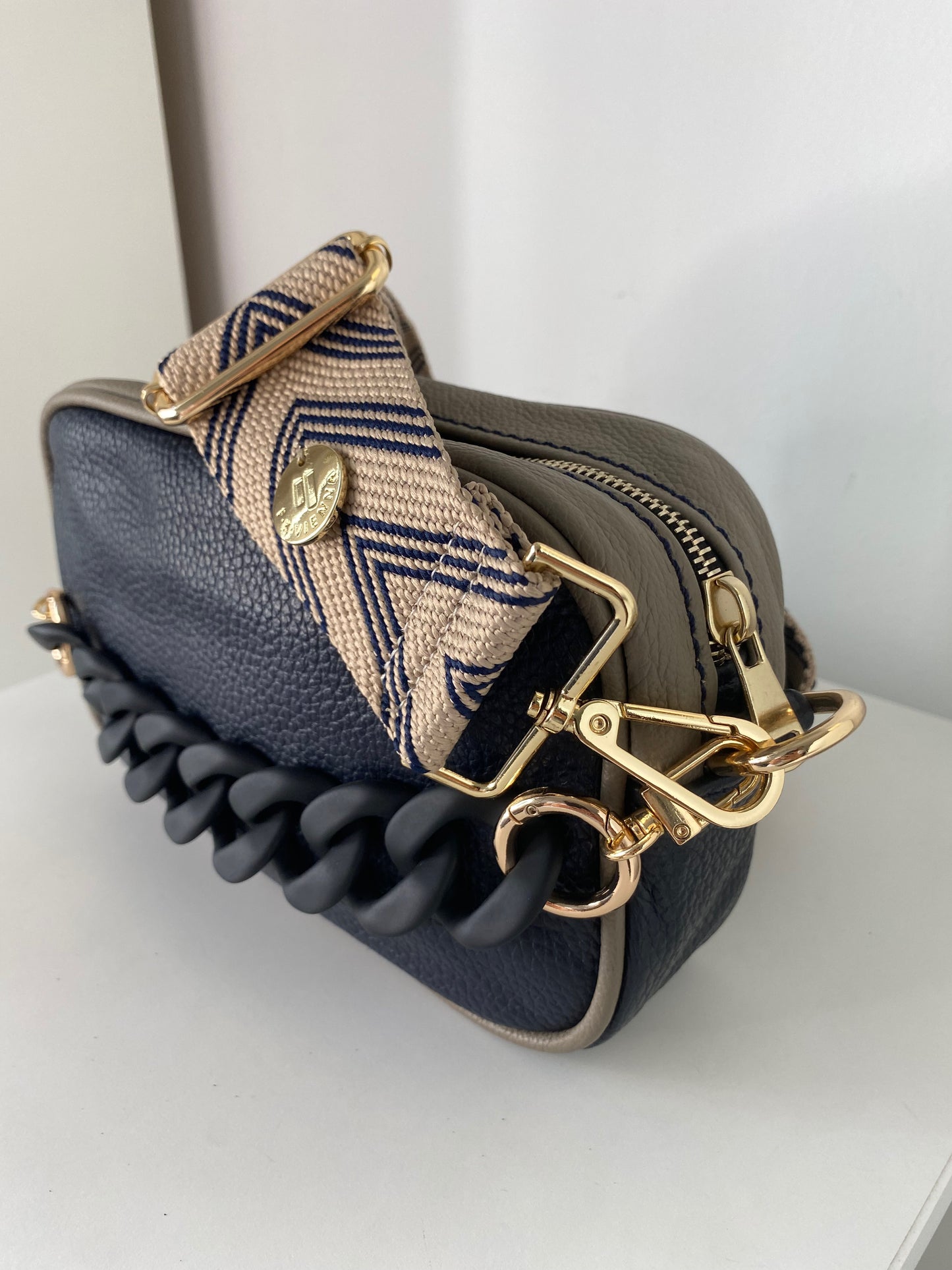 F-BAG Small Night Blue-Taupe Grey