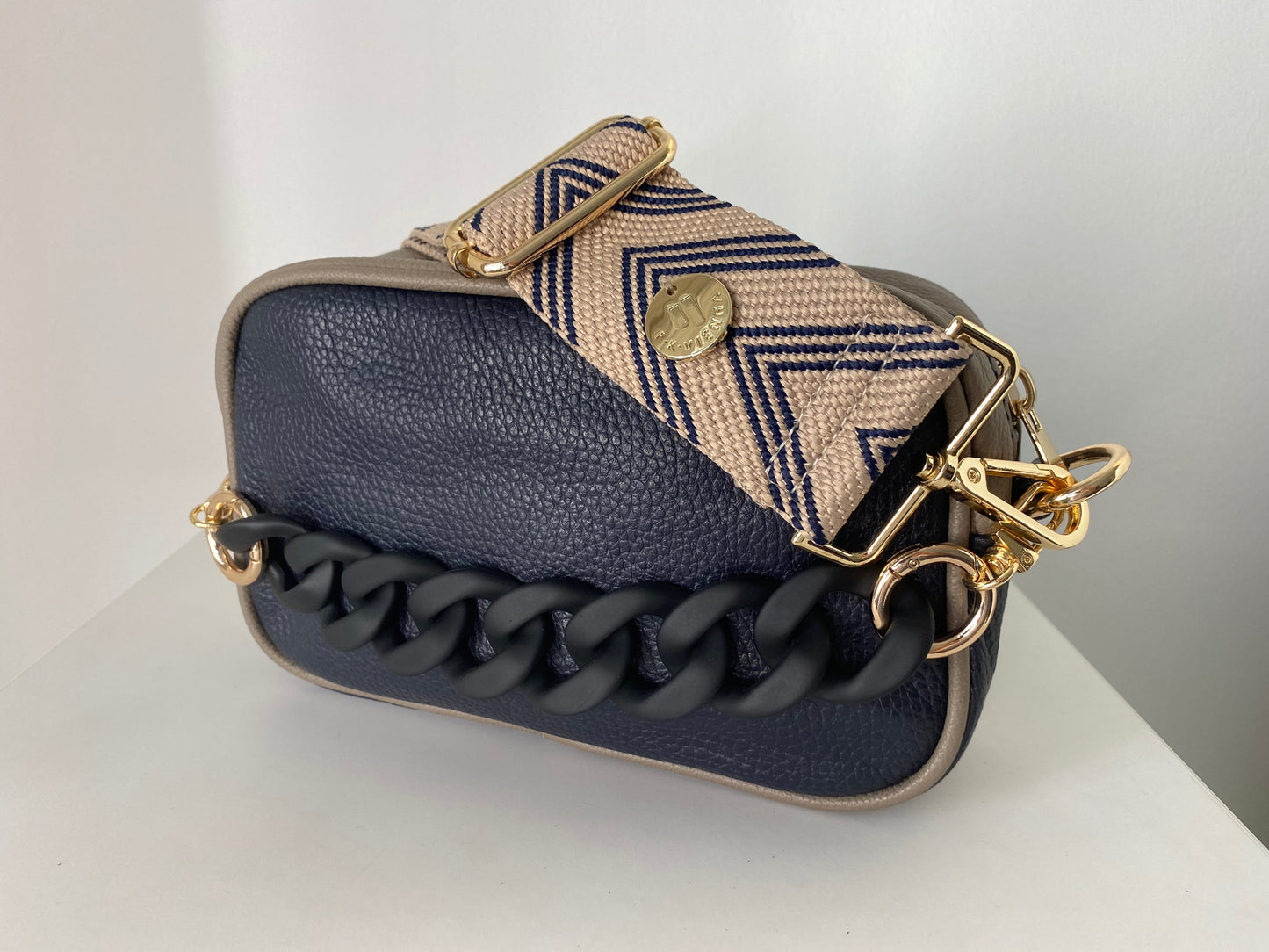 F-BAG Small Night Blue-Taupe Grey