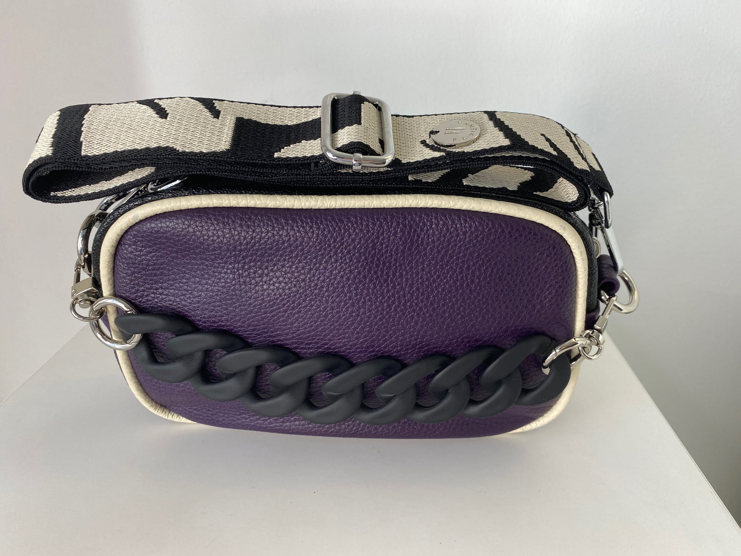 F-BAG Small Violet-Black-White