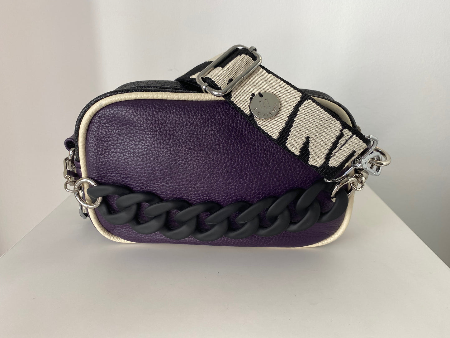 F-BAG Small Violet-Black-White