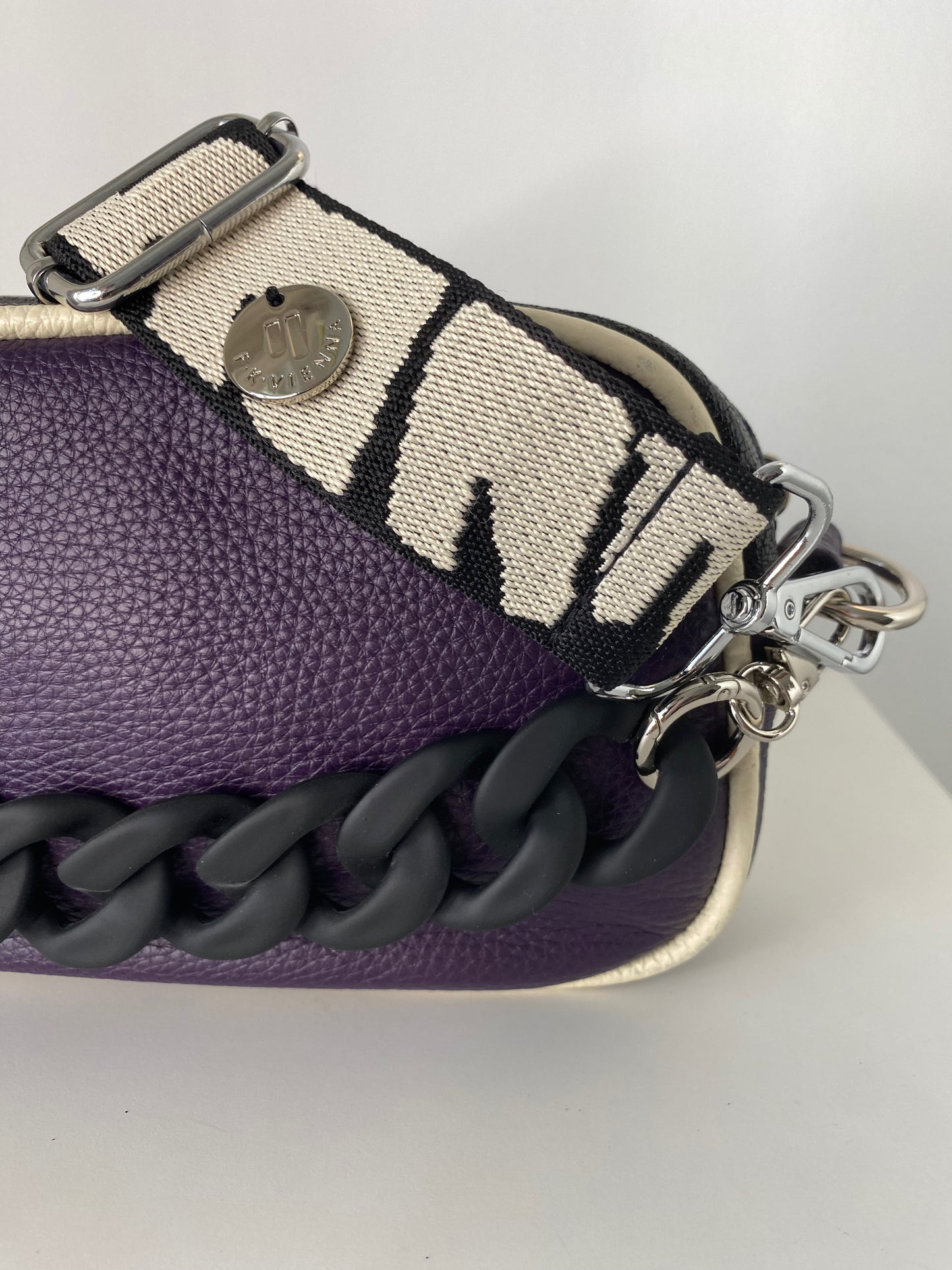 F-BAG Small Violet-Black-White
