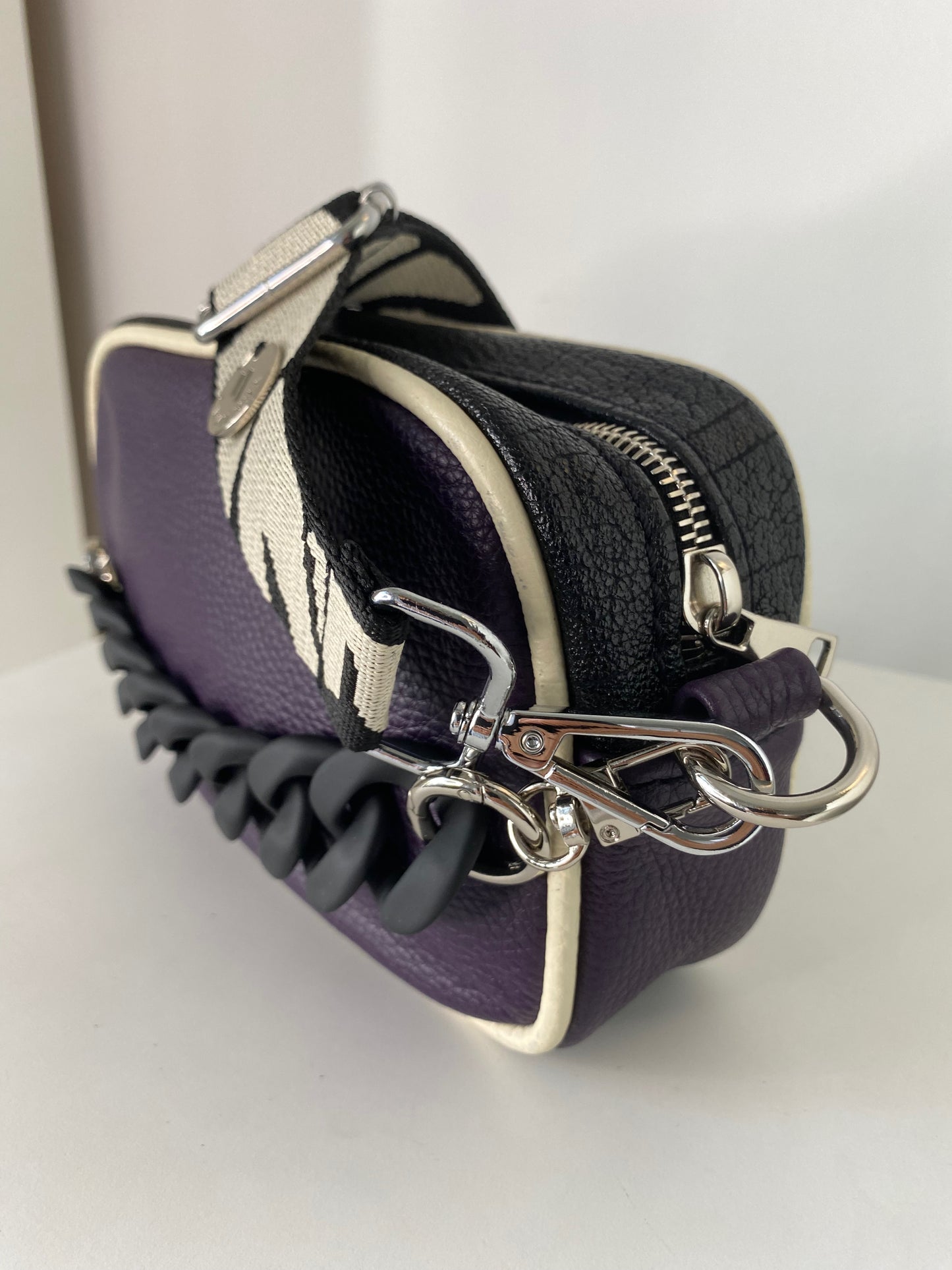 F-BAG Small Violet-Black-White