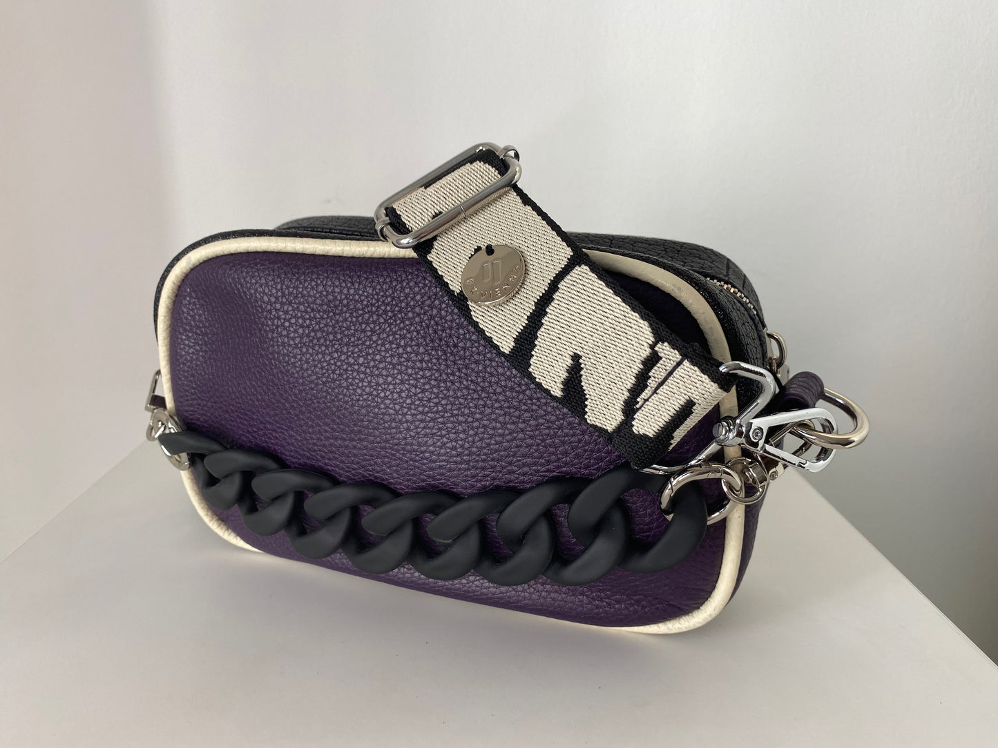 F-BAG Small Violet-Black-White