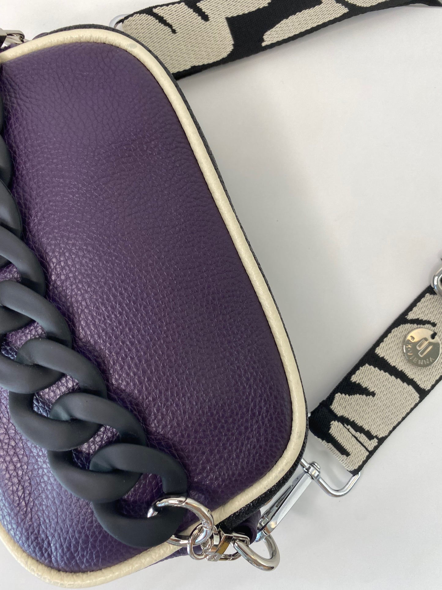 F-BAG Small Violet-Black-White