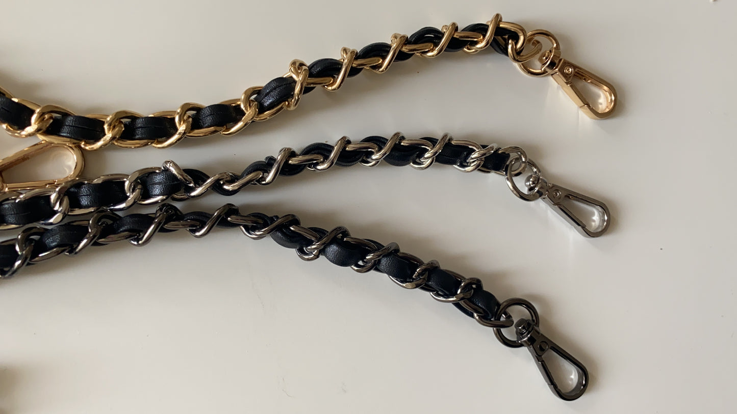 Shoulderstraps Metal Chain - Vegan Leather