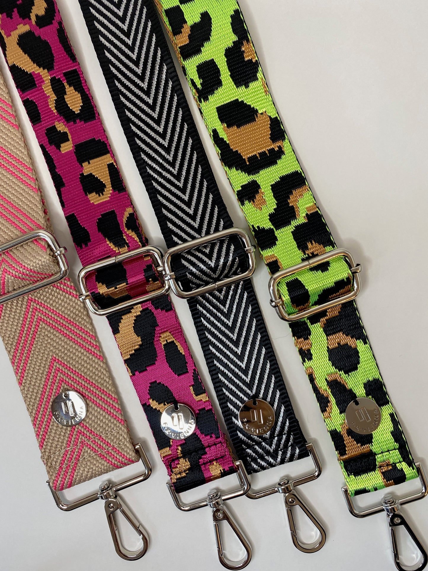 Shoulder Strap Bag Leopard 3,8 yellow neon / silver Hardware