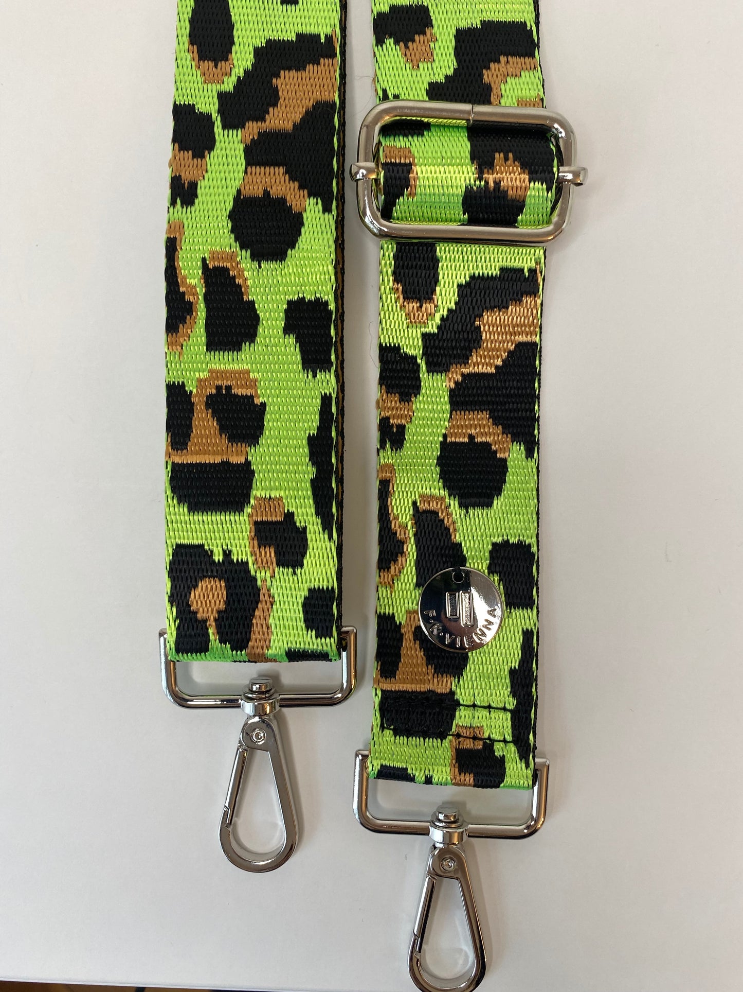 Shoulder Strap Bag Leopard 3,8 yellow neon / silver Hardware