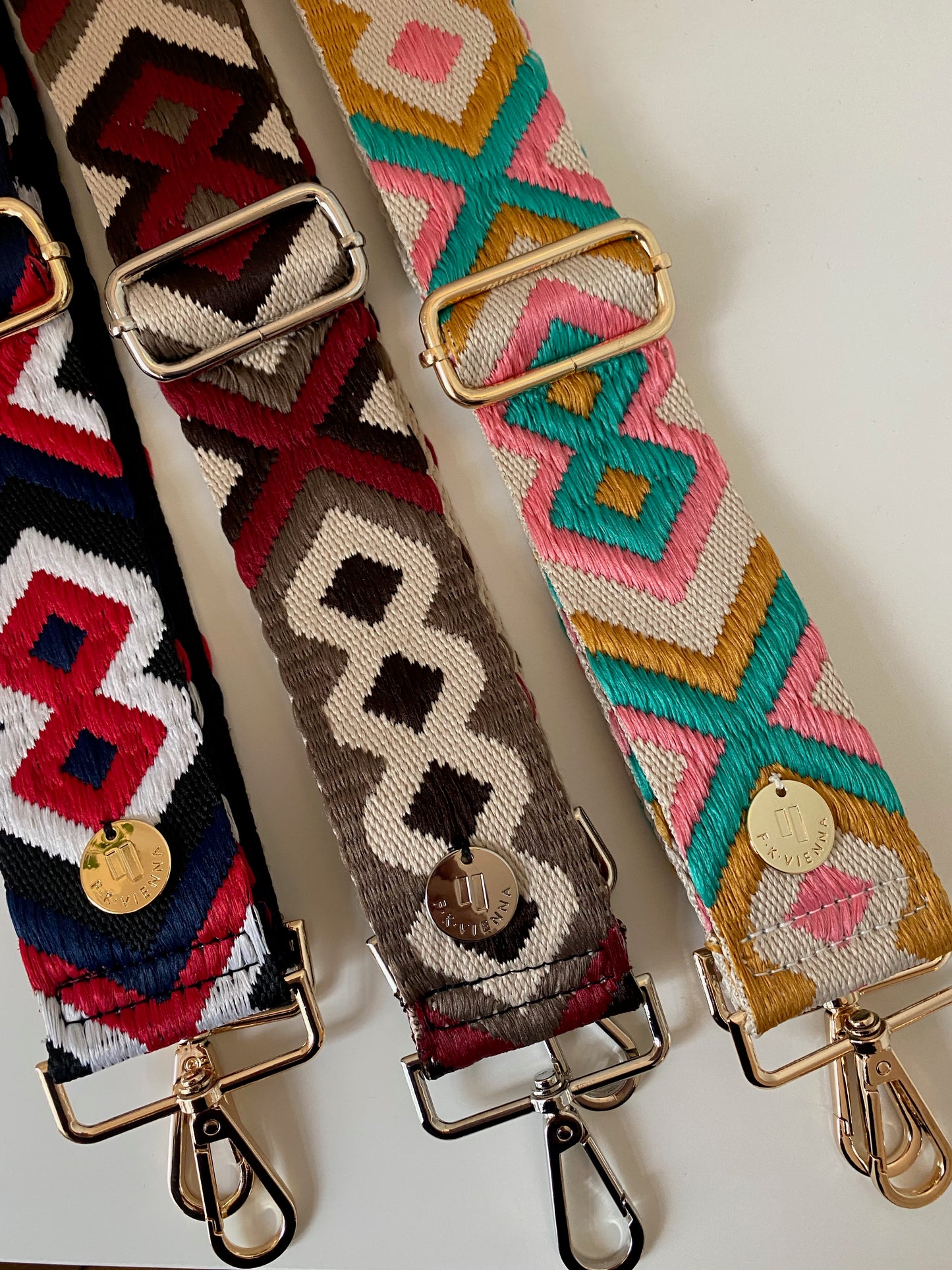 Shoulder Strap Bag Ethno embroidery burgundy-brown