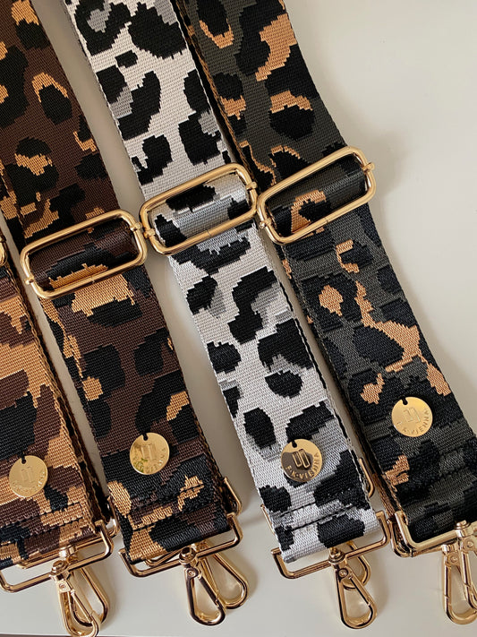 Shoulder Strap Bag Leopard brown / Silver Hardware