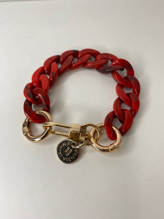 Bracelet Cecil Red Stone Effect