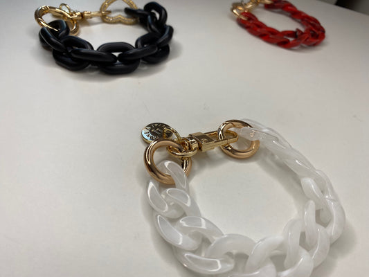 Bracelet Cecil White Opal effect