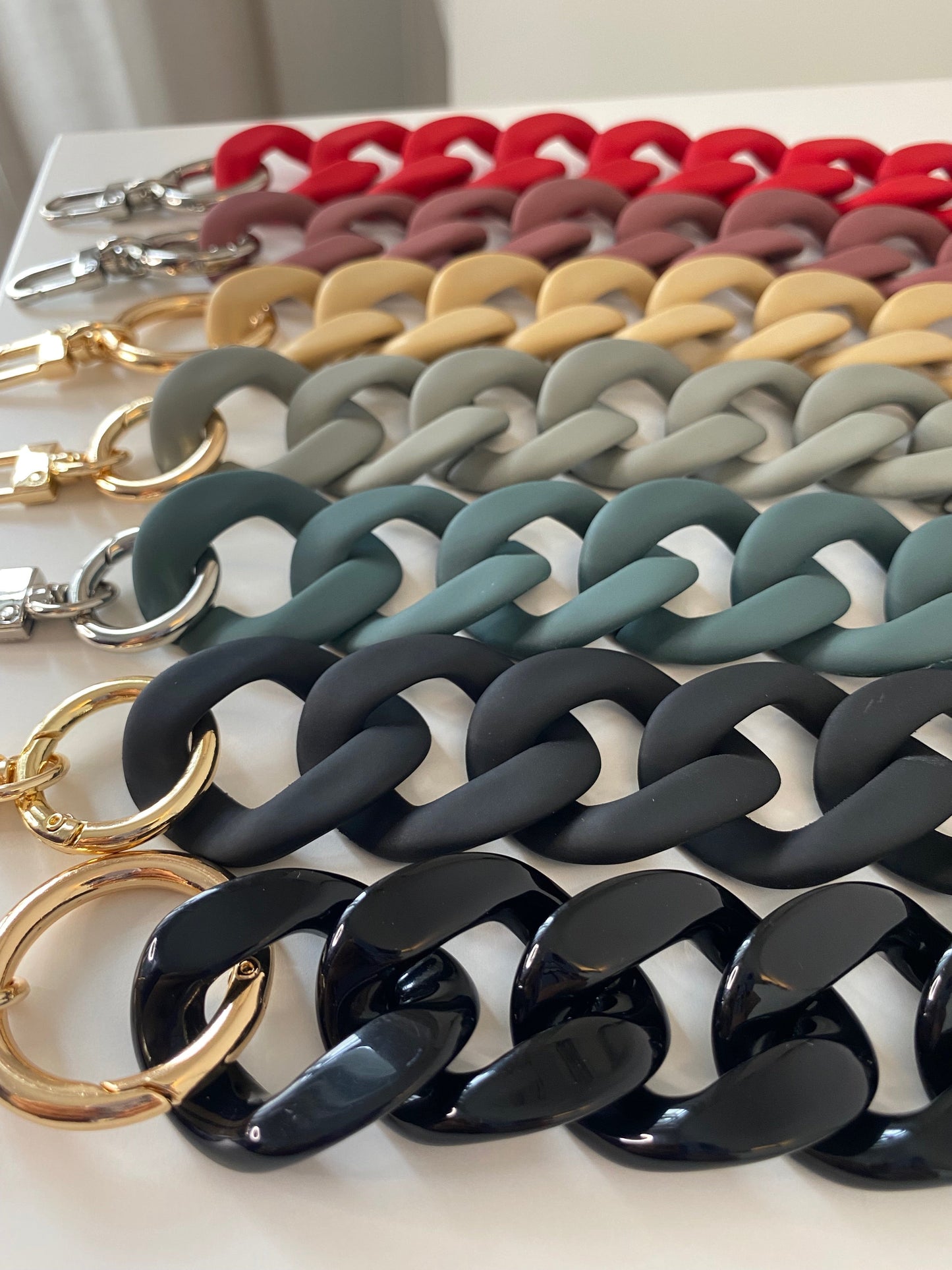 Chains - Bag's Handle grey pearl matt