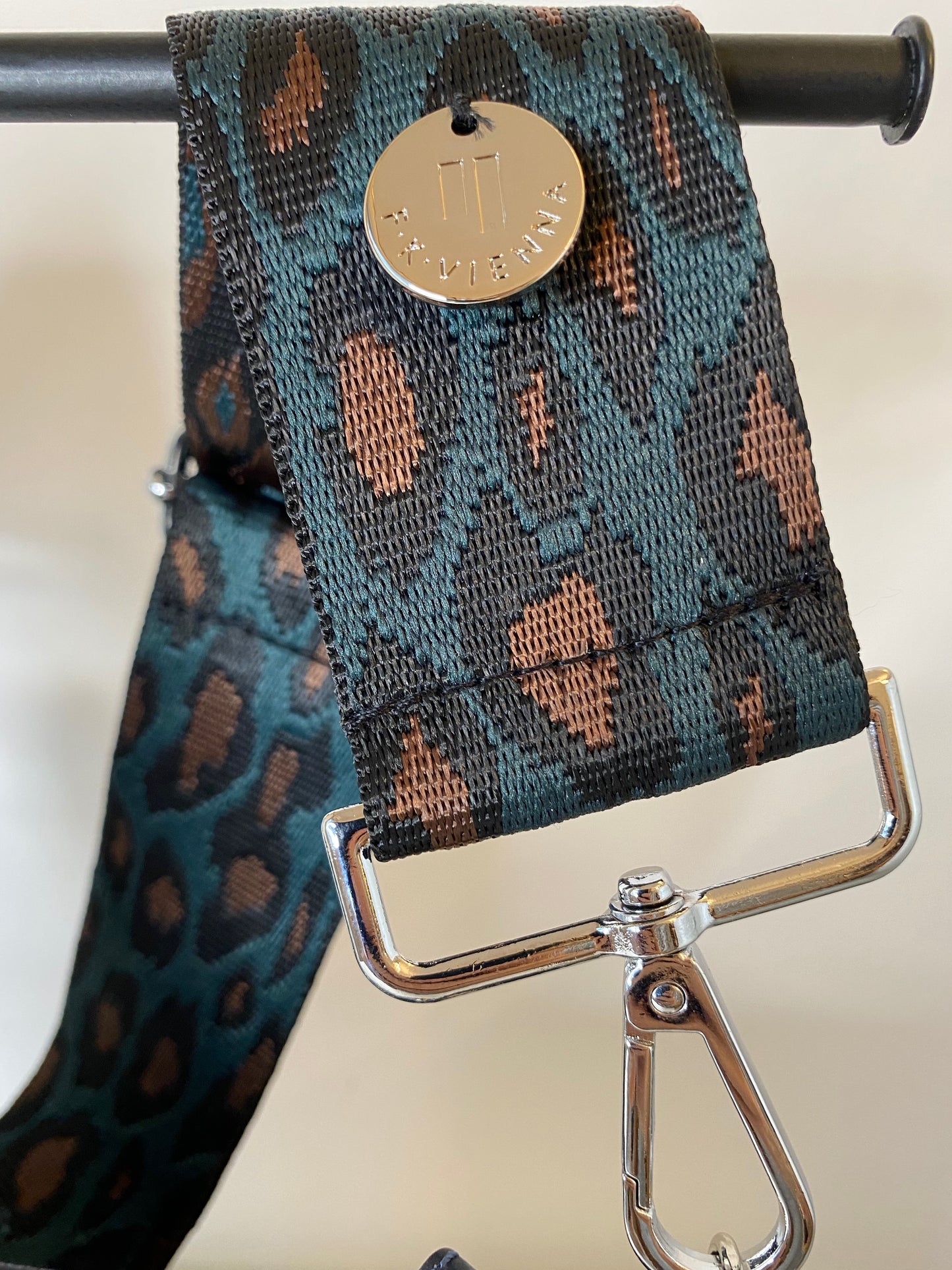 Kleine Anna Blue Navy - Leopard Jacquard Petrol Strap