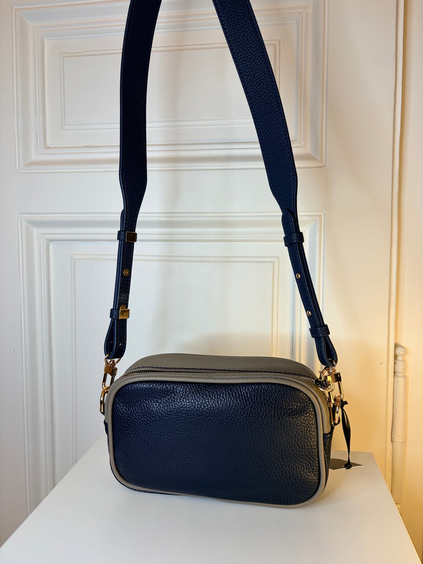 Francesca BAG S Night Blue-Taupe Grey