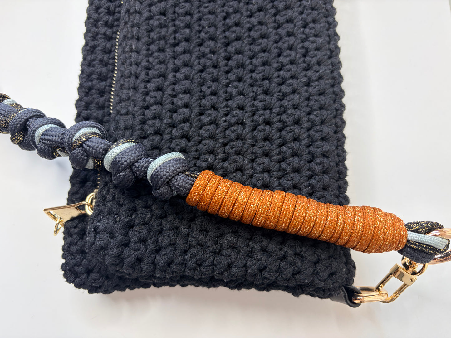 Roberta Crochet Bag Clutch Black