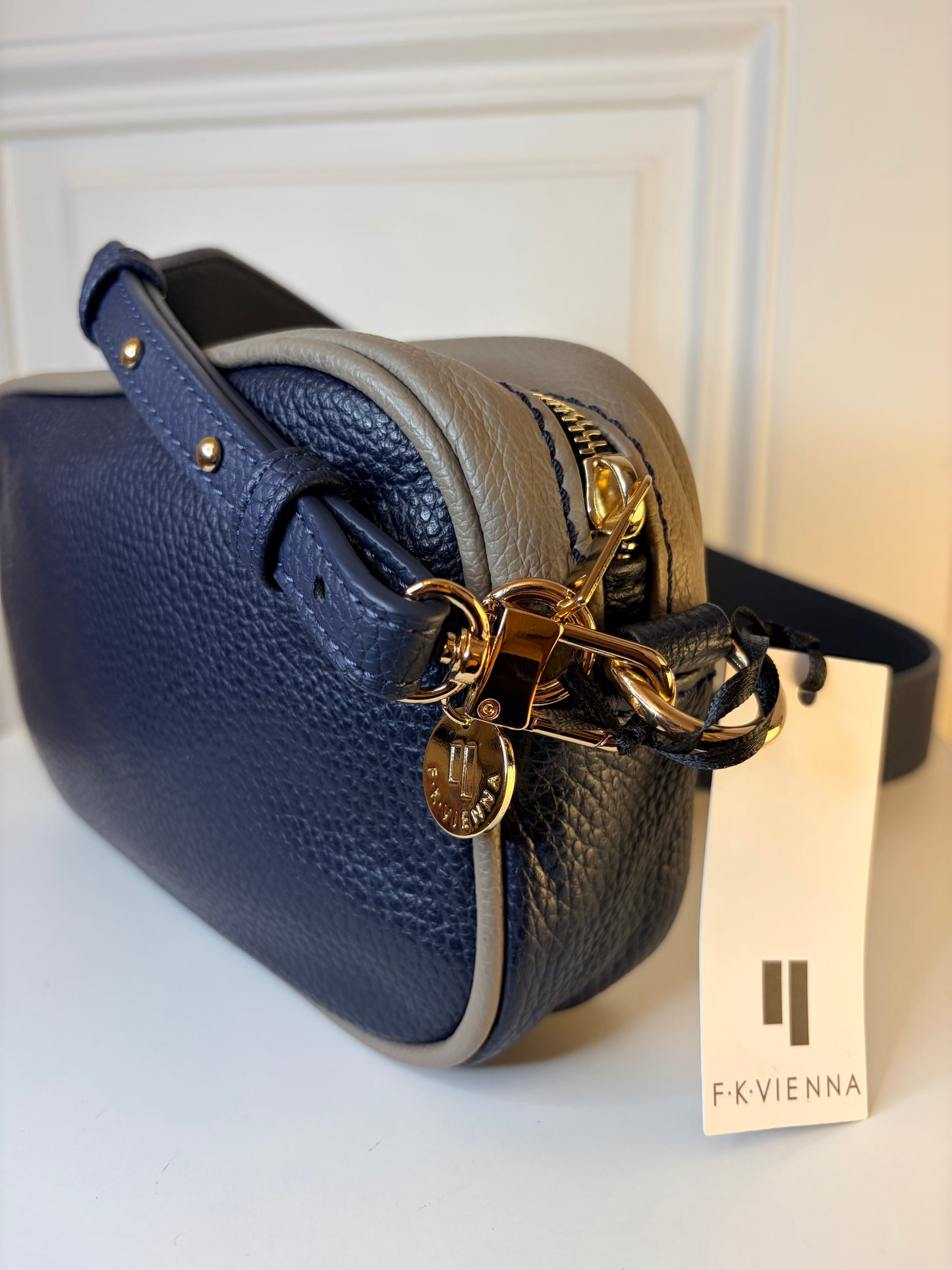 Francesca BAG S Night Blue-Taupe Grey