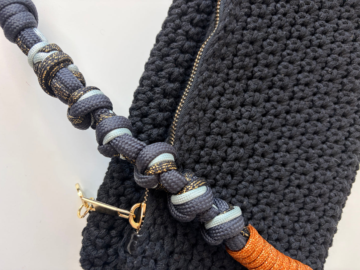 Roberta Crochet Bag Clutch Black