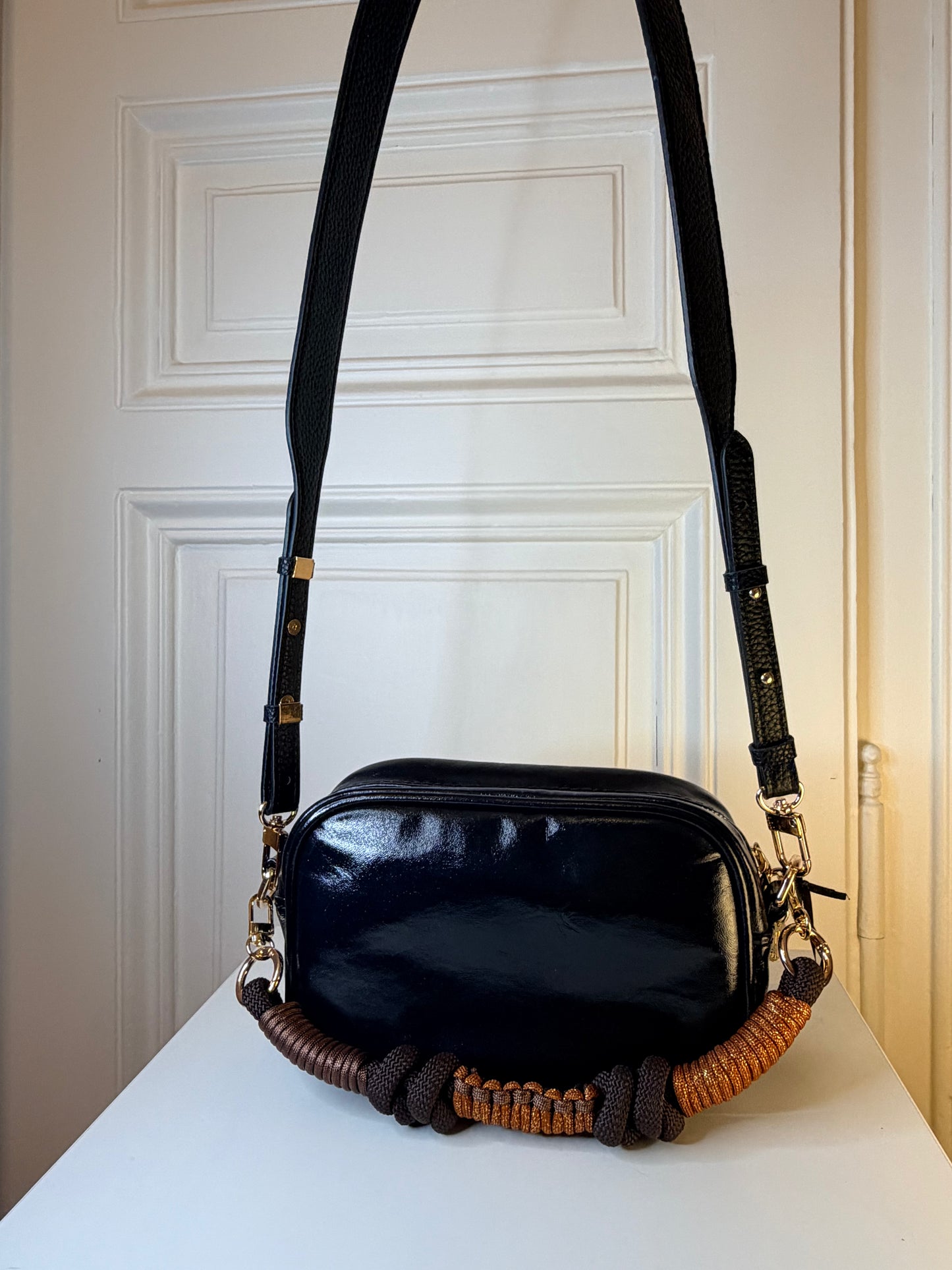 Francesca Bag S Black Shiny