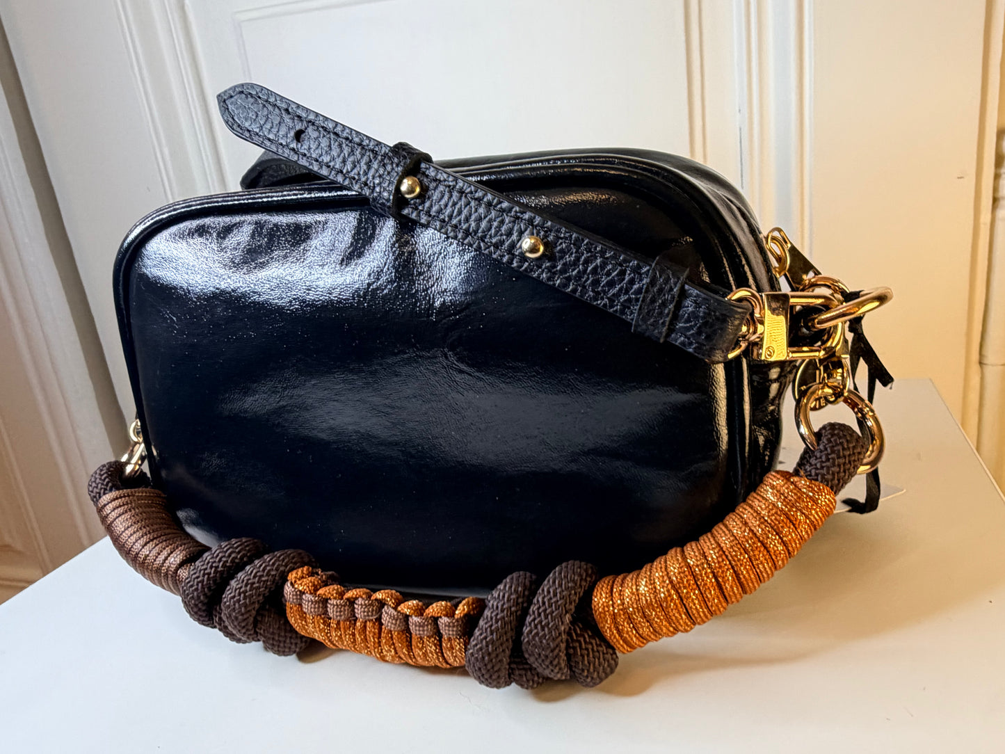 Francesca Bag S Black Shiny