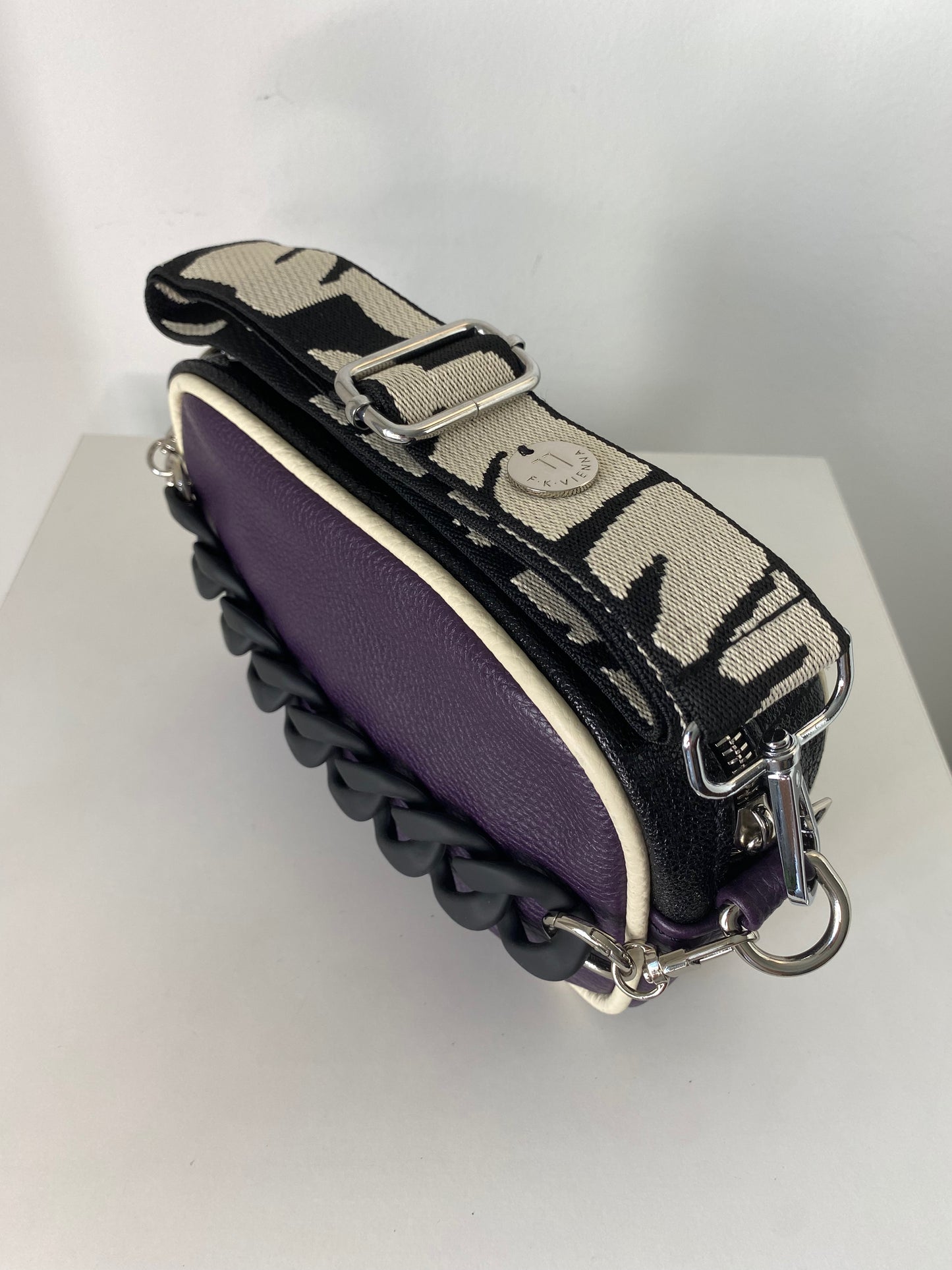 F-BAG Small Violet-Black-White