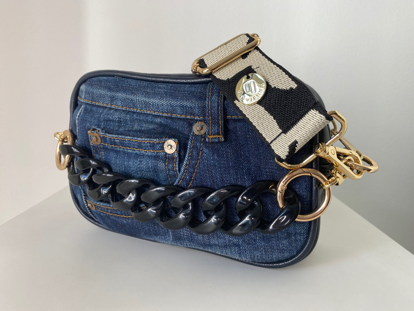 F-Bag Small Recycled Jeans Dark Blue