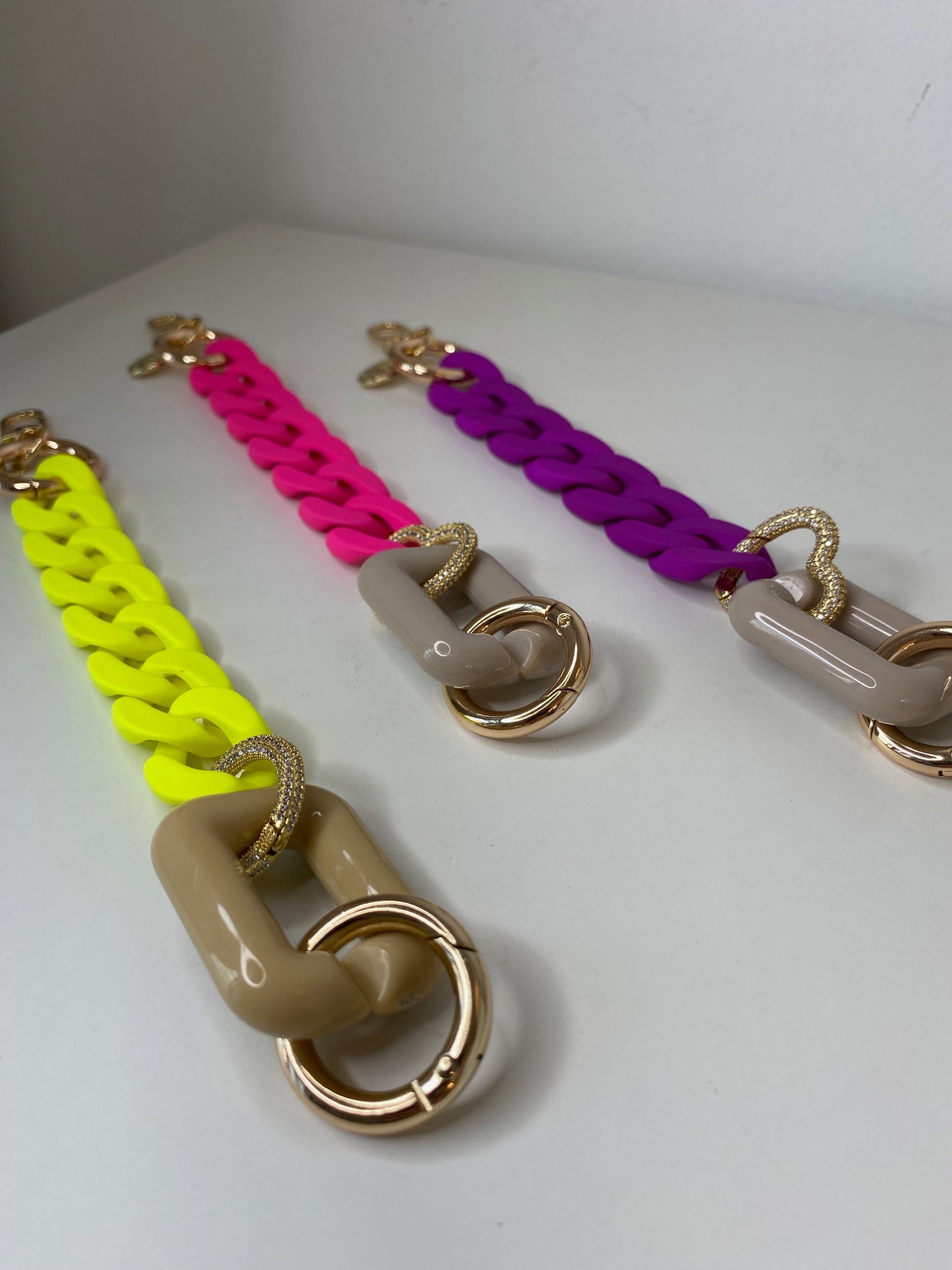 Original Bracelet Chain with Strass Violet