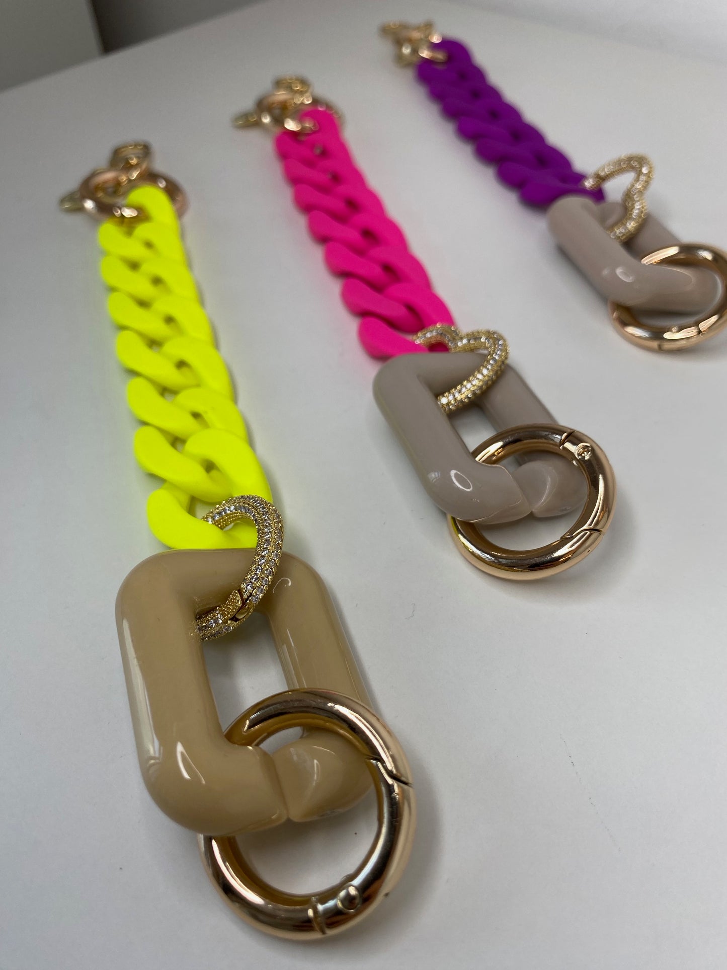 Original Bracelet Chain with Strass Yellow
