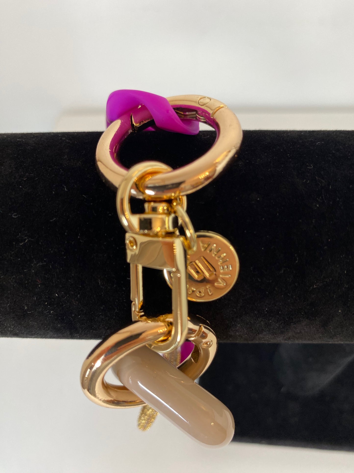 Original Bracelet Chain with Strass Violet