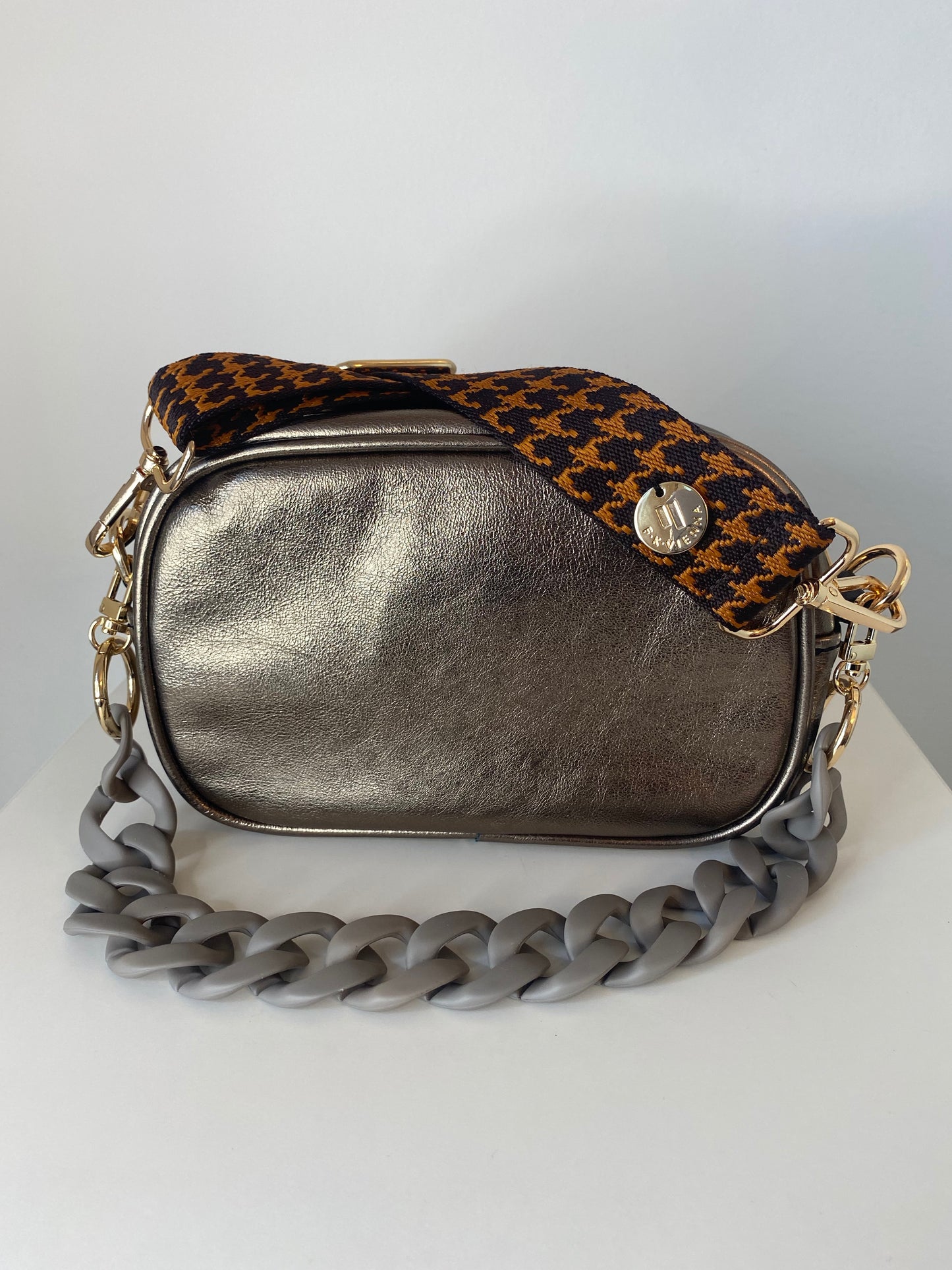 Shoulder Strap Bag Leopard brown / Silver Hardware