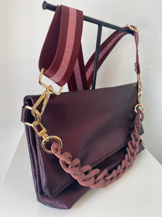 Night Clutch Aubergine Metal